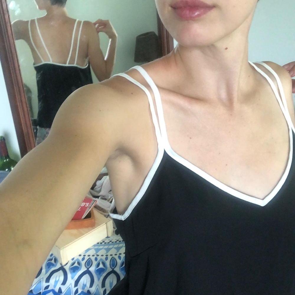 Sheer black intimate tank